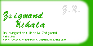 zsigmond mihala business card